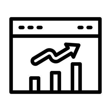 Kişisel ve Ticari Kullanım İçin Eğilim Vektörü Kalın Çizgi Simgesi