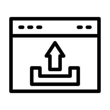 Kişisel ve ticari kullanım için Vektör Kalın Çizgi Simgesini Yükle