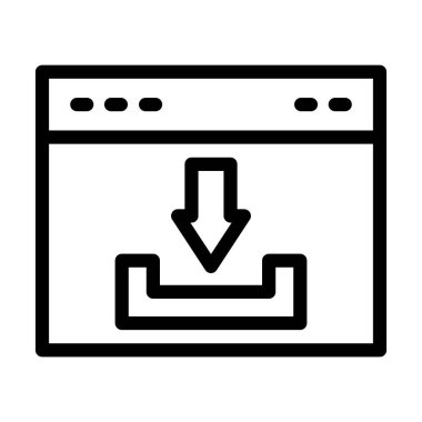 Kişisel ve Ticari Kullanım için Vektör Kalın Çizgi Simgesi İndir