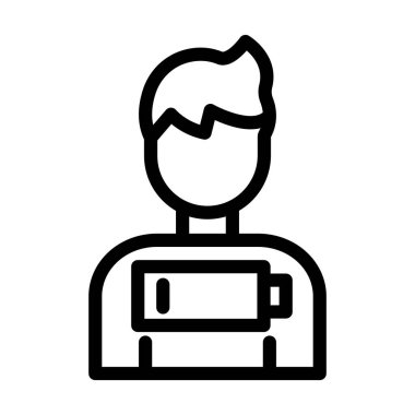 Kişisel ve ticari kullanım için Yorgunluk Vektörü Kalın Çizgi Simgesi