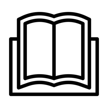 Kişisel ve ticari kullanım için Kitap Vektörü Kalın Çizgi Simgesi