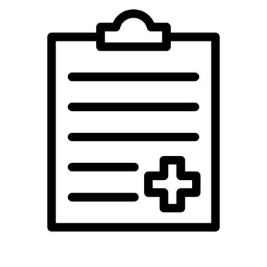 Kişisel ve ticari kullanım için Sağlık Raporu Vektörü Kalın Çizgi Simgesi