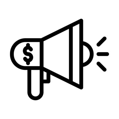 Kişisel ve ticari kullanım için Tanıtım Vektörü Kalın Çizgi Simgesi