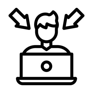 Kişisel ve ticari kullanım için Basınç Vektörü Kalın Çizgi Simgesi