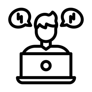 Kişisel ve ticari kullanım için Stres Vektörü Kalın Çizgi Simgesi