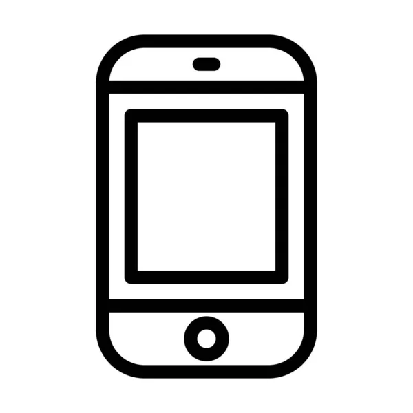 个人和商业用途的智能手机矢量厚重线图标 — 图库矢量图片