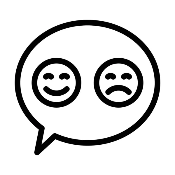 Kişisel Ticari Kullanım Çin Emojis Vektör Kalın Çizgi Simgesi — Stok Vektör