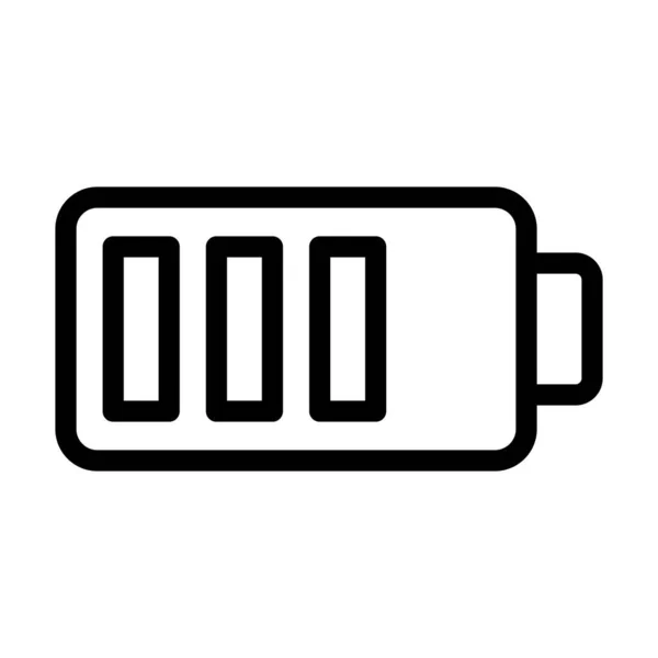 Batterinivåvektor Tykkelinje Icon Til Personlig Kommersiell Bruk – stockvektor