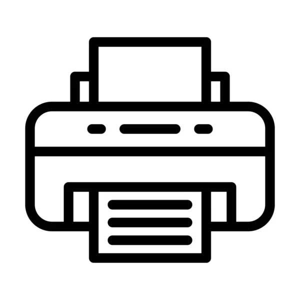Printer Vector Thick Line Icon Personal Commercial Use — Stock Vector
