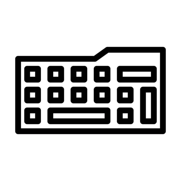 Toetsenbord Vector Dikke Lijn Pictogram Voor Persoonlijk Commercieel Gebruik — Stockvector