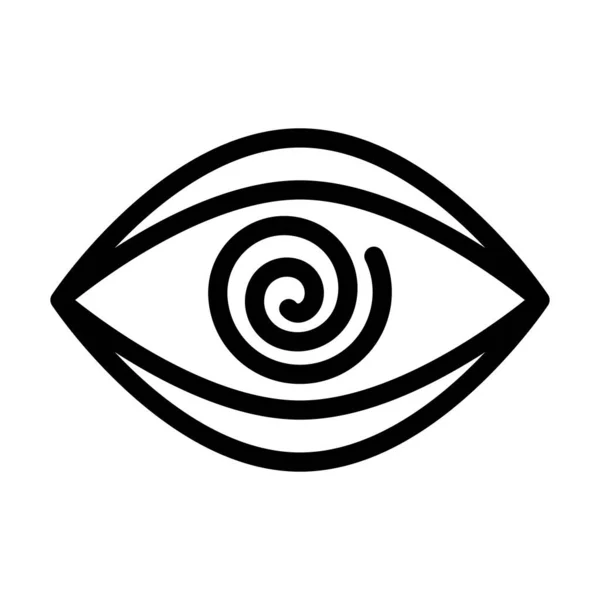 Icône Épaisse Ligne Vecteur Hypnose Pour Usage Personnel Commercial — Image vectorielle