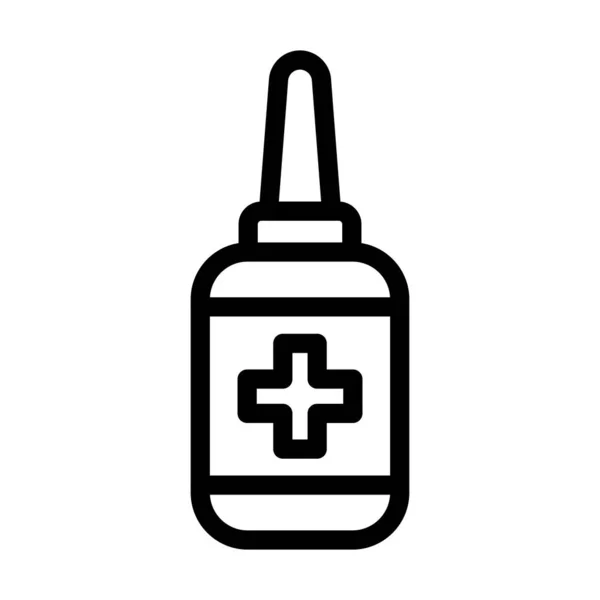 Nasenspray Vector Thick Line Icon Für Den Persönlichen Und Kommerziellen — Stockvektor