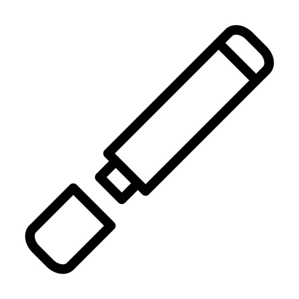 Icono Electrónico Línea Gruesa Del Vector Del Cigarro Para Uso — Archivo Imágenes Vectoriales