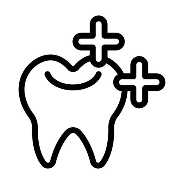 Tooth Whitening Vector Thick Line Icon Personal Commercial Use — 스톡 벡터