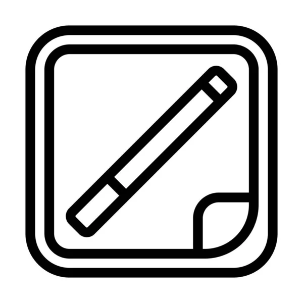 Nikotinpflaster Vector Thick Line Icon Für Den Persönlichen Und Kommerziellen — Stockvektor