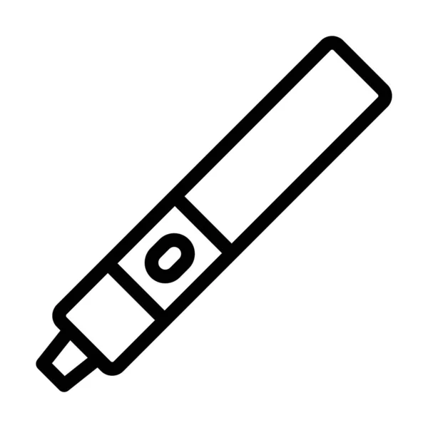 Elektronische Zigaretten Vector Thick Line Icon Für Den Persönlichen Und — Stockvektor
