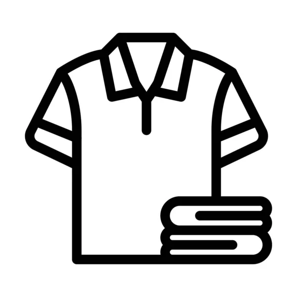 Icône Ligne Épaisse Vecteur Vêtements Pour Usage Personnel Commercial — Image vectorielle