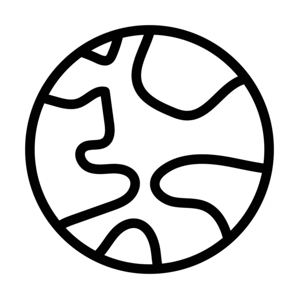 Earth Vector Thick Line Icon Für Den Persönlichen Und Kommerziellen — Stockvektor