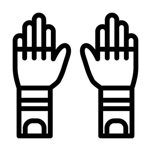 Handschuhe Vector Thick Line Icon Für Den Persönlichen Und Gewerblichen — Stockvektor