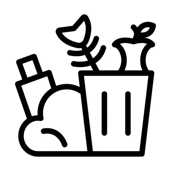 Ícone Grosso Linha Vetor Lixo Para Uso Pessoal Comercial — Vetor de Stock