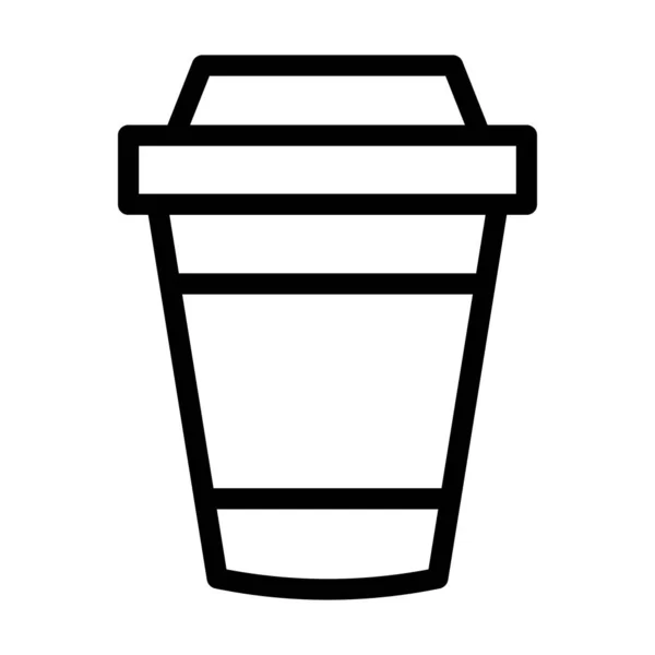 Paper Cup Vector Dikke Lijn Pictogram Voor Persoonlijk Commercieel Gebruik — Stockvector