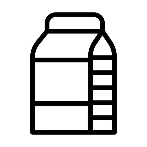 Kişisel Ticari Kullanım Için Süt Vektörü Kalın Çizgi Simgesi — Stok Vektör