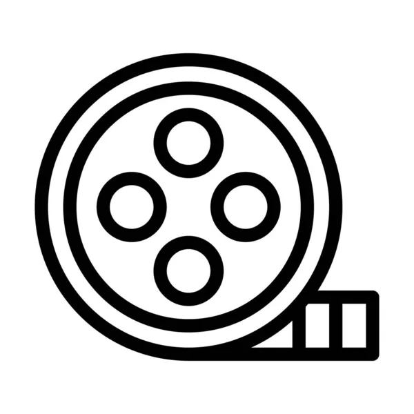 Icono Línea Gruesa Del Vector Del Carrete Película Para Uso — Archivo Imágenes Vectoriales