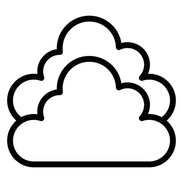 Σύννεφο Διάνυσμα Παχιά Γραμμή Εικονίδιο Για Προσωπική Και Εμπορική Χρήση — Διανυσματικό Αρχείο
