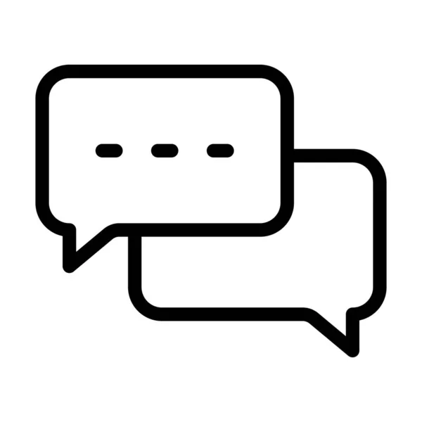 Chat Vector Thick Line Icono Para Uso Personal Comercial — Archivo Imágenes Vectoriales