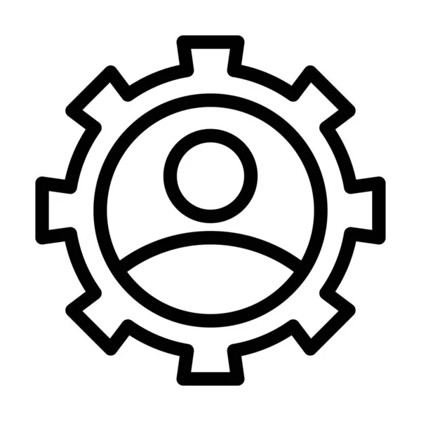 Ikona Wektora Kompetencji Gruba Linia Użytku Osobistego Handlowego — Wektor stockowy