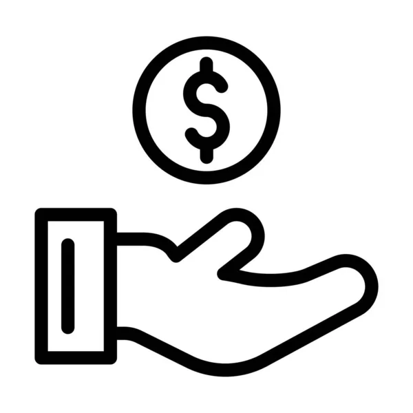 Valuation Vector Thick Line Icon Für Den Persönlichen Und Kommerziellen — Stockvektor