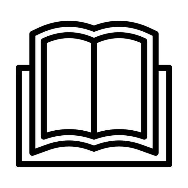 Libro Vector Thick Line Icono Para Uso Personal Comercial — Archivo Imágenes Vectoriales