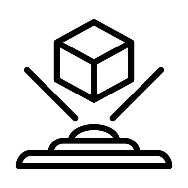 Kişisel ve ticari kullanım için Hologram Vektör Kalın Çizgi Simgesi