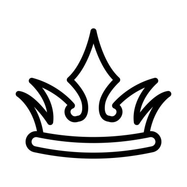 Kişisel ve ticari kullanım için Crown Vector Kalın Çizgi Simgesi