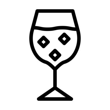 Kişisel ve ticari kullanım için Cam Vektör Kalın Çizgi Simgesi