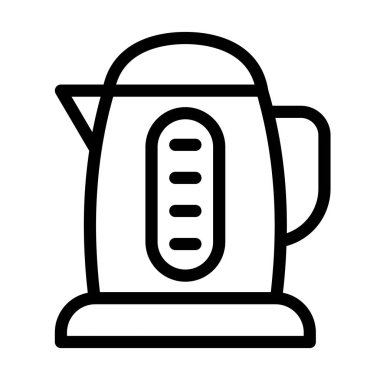 Kettle Vektör Kalın Çizgi Kişisel ve Ticari Kullanım Simgesi