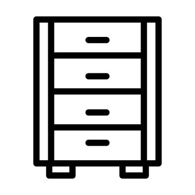 Kişisel ve ticari kullanım için Kabine Vektör Kalın Çizgi Simgesi