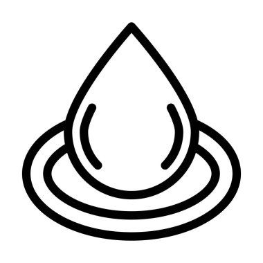 Damla Vektörü Kalın Çizgi Simgesi Kişisel ve Ticari Kullanım İçin