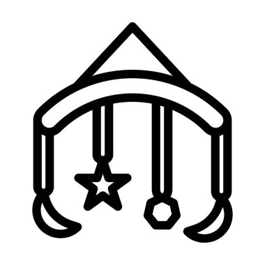 Beşik Oyuncak Kalın Çizgi Kişisel ve Ticari Kullanım Simgesi