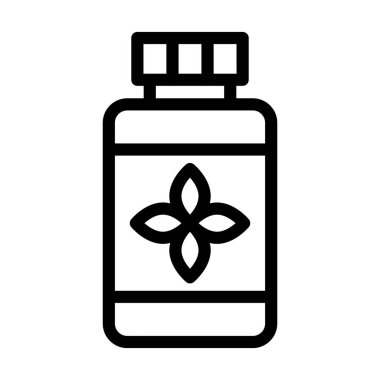 Bebek Pudrası Kalın Çizgi Simgesi Kişisel ve Ticari Kullanım İçin