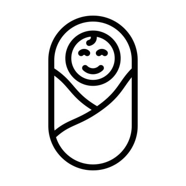 Bebek Vektörü Kalın Çizgi Kişisel ve Ticari Kullanım Simgesi