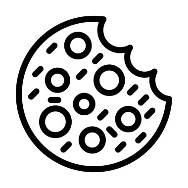 Kurabiyeler Kişisel ve Ticari Kullanım İçin Kalın Çizgi Simgesi