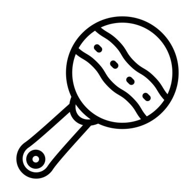 Kişisel ve Ticari Kullanım İçin Çıngırak Vektörü Kalın Çizgi Simgesi