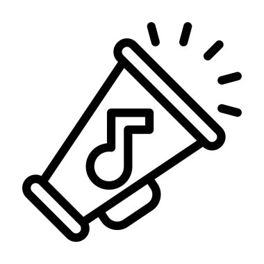 Kişisel ve Ticari Kullanım İçin Megafon Vektör Kalın Çizgi Simgesi