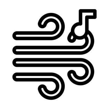 Kişisel ve ticari kullanım için Rüzgar Vektörü Kalın Çizgi Simgesi