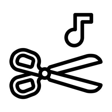 Kişisel ve Ticari Kullanım İçin Makas Vektör Kalın Çizgi Simgesi