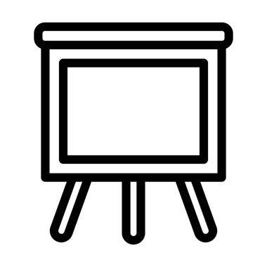 Kişisel ve Ticari Kullanım İçin Projektör Ekran Kalın Çizgi Simgesi