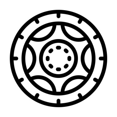 Kişisel ve ticari kullanım için Lastik Vektörü Kalın Çizgi Simgesi