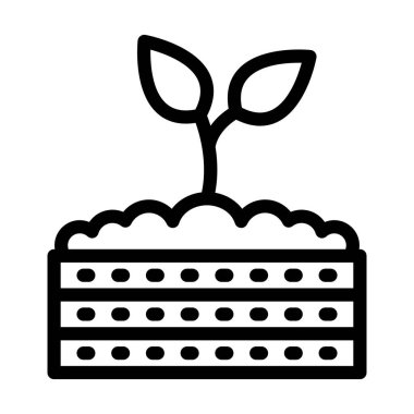 Kişisel ve ticari kullanım için Bitki Vektörü Kalın Çizgi Simgesi