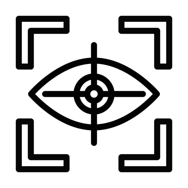 Значок Вектора Слежения Глазами Толстая Линия Личного Коммерческого Использования — стоковый вектор